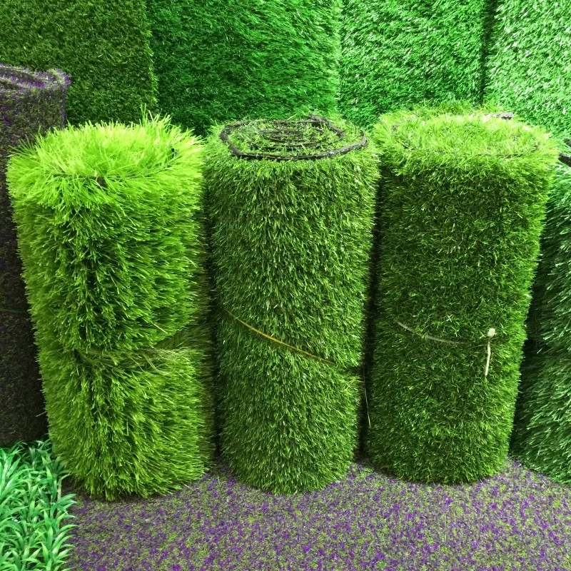 Dark Green Artificial Plastic Carpets Grass Lawn Film Sheet Roll 