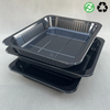 Disposable Black White CPET Food Trays For Airline Meals