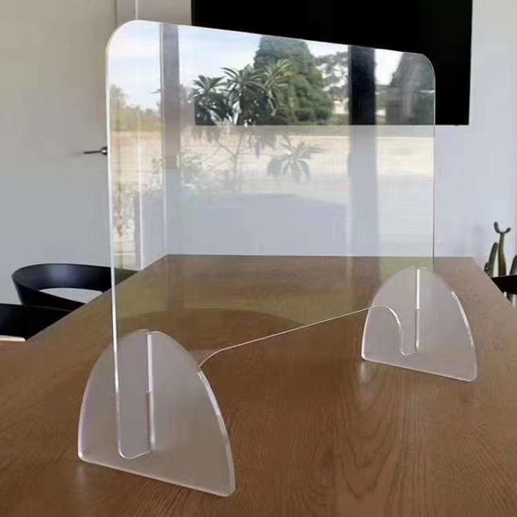 Office Acrylic Plastic Sneeze Guard Barrier