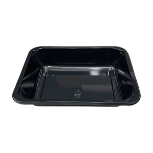 Model YT02 - 14 oz Rectangle Black CPET Tray