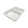 Model 015 - 25 oz Rectangle 3 Compartment BlackCPET Tray