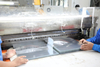 610*915mm Transparent with Blue Tint Rigid PVC Sheet For Garment Template