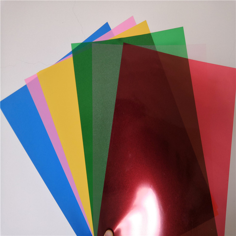 Colourful Transparent PVC A4 Size Sheet For Stationery Binding Cover