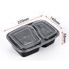 HSQY 34oz 41oz 2 Compartment Disposable White PP Plastic Takeout Lunch Box Container With Lids