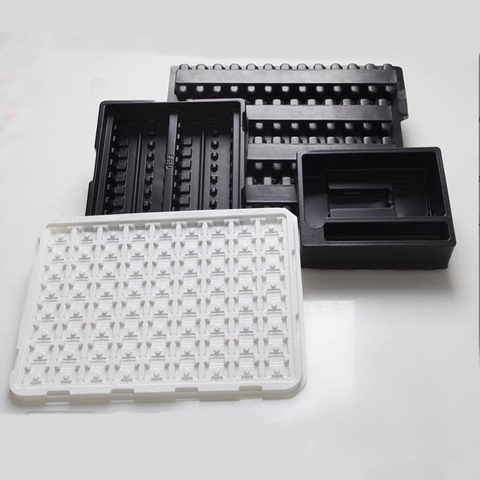 HSQY Custom Size Black Plastic Blister Insert Tray