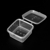 HSQY 1oz 2oz 3oz 4oz 5oz Square Clear Plastic Sauce Cup with Hinged Lid