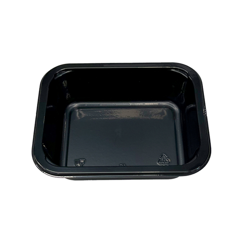 Model 032 - 8 oz Rectangle Black CPET Tray