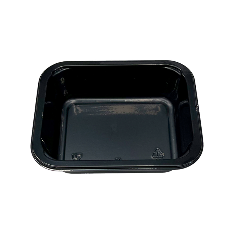 Model 032 - 8 oz Rectangle Black CPET Tray