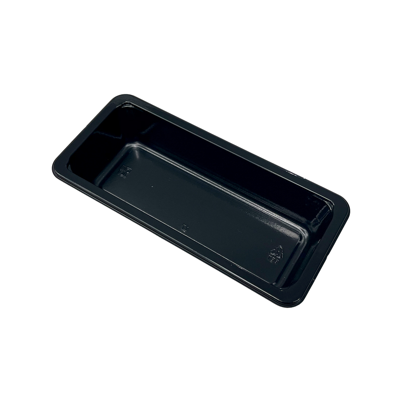 Model 030 - 10 oz Rectangle Black CPET Tray