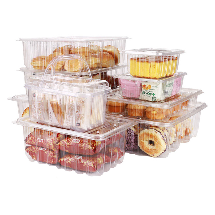 HSQY 5.12*5.12 Inches Disposable Plastic Clear Bakery Container