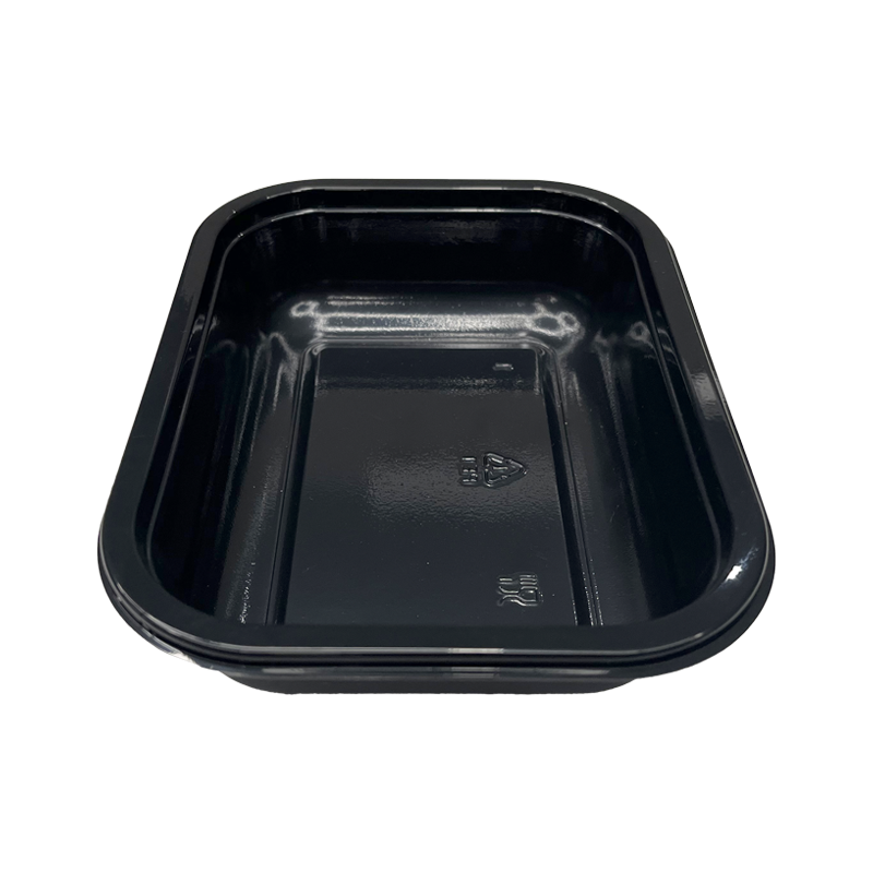 Model 011 - 15 oz Rectangle Black CPET Tray