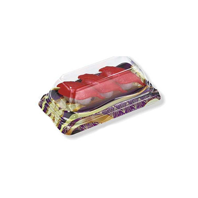 HSQY 6.7 X 4 X 0.9 Inch Rectangle Sushi Tray Container with Lid