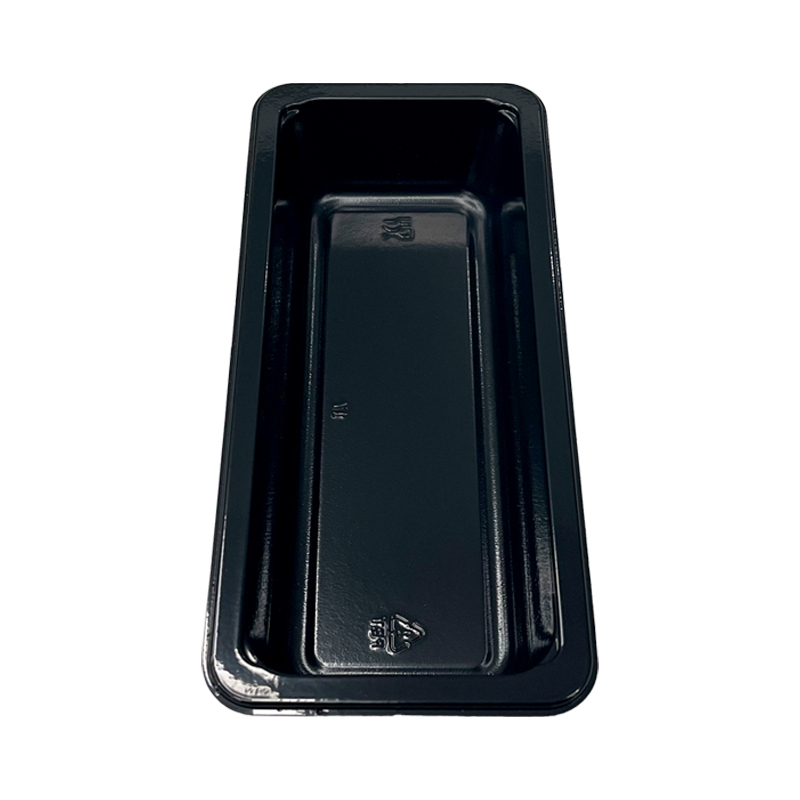 Model 030 - 10 oz Rectangle Black CPET Tray