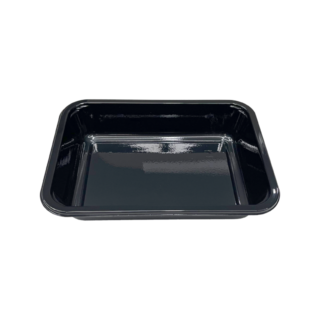 Model YT01 - 17 oz Rectangle Black CPET Tray