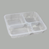 HSQY 4 Compartment Disposable Black PP Plastic Takeout Lunch Box Container With Lids