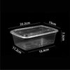 HSQY 17oz 21oz 25oz 34oz 40oz 50oz Disposable Clear PP Plastic Takeout Lunch Box Container With Lids