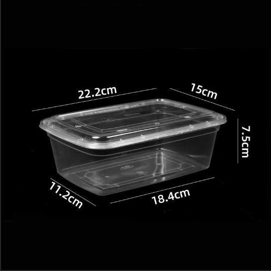 HSQY 17oz 21oz 25oz 34oz 40oz 50oz Disposable Clear PP Plastic Takeout Lunch Box Container With Lids