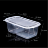 HSQY 17oz 22oz 25oz 34oz Disposable Clear PP Plastic Takeout Lunch Bento Box With Lids