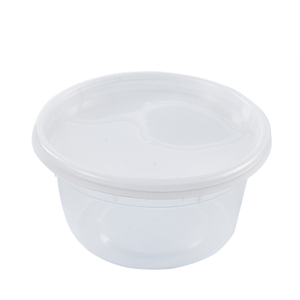 HSQY 12 oz. Disposable Clear PP Plastic Takeout Lunch Bowl With Lids