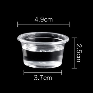 HSQY 0.6oz 1oz 1.5oz 3oz Clear PP Plastic Portion Cups