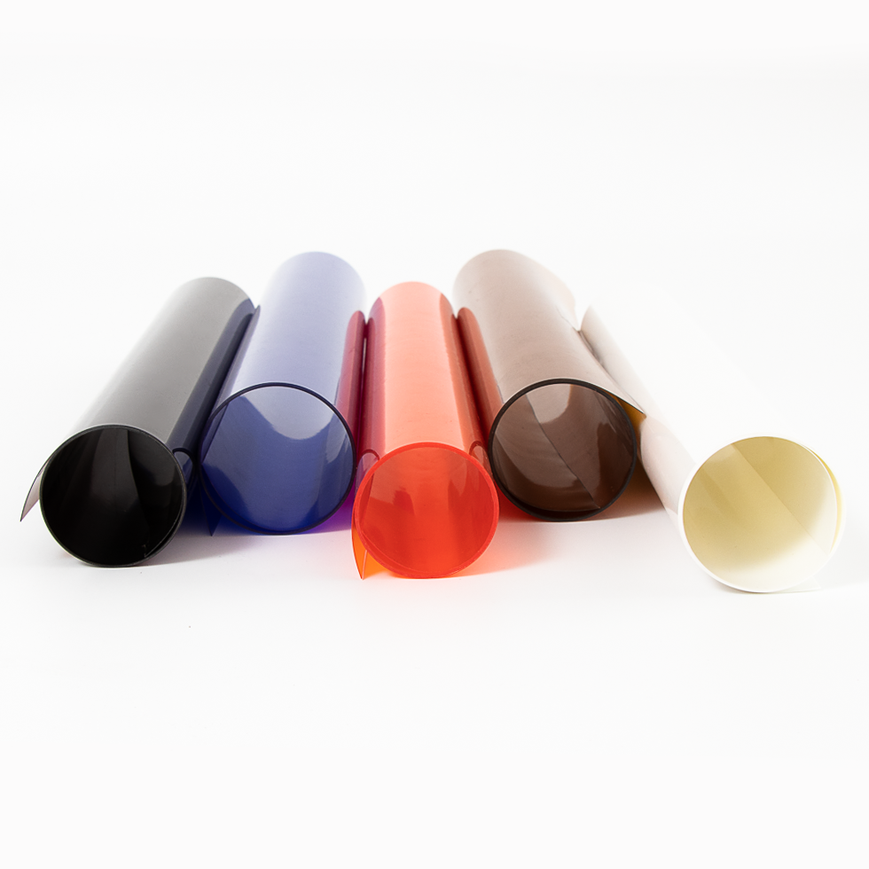 rouleaux de feuilles de PVC de couleur