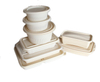 PLA Beige Disposable Food Trays