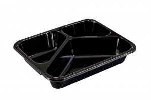 Oven and Microwave used Black&White CPET Food Trays 