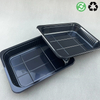 Support Customization Microwaveable Black/White Cpet Bakery Plastic Food Tray