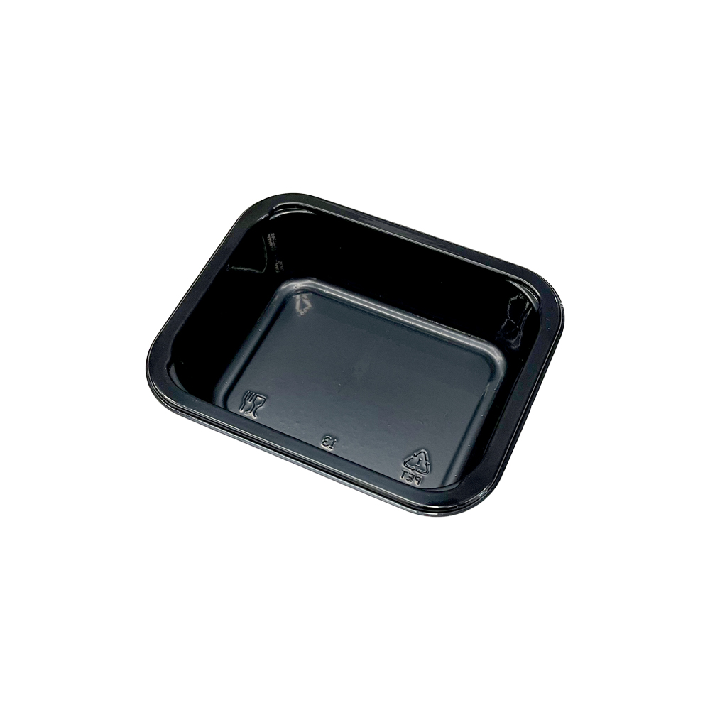 Model 032 - 8 oz Rectangle Black CPET Tray