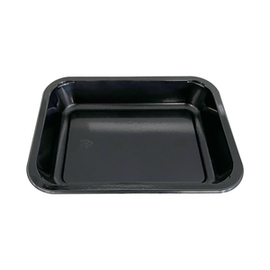 Model JC01 - 27 oz Rectangle Black CPET Tray