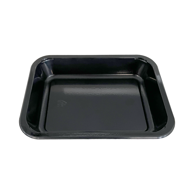 Modelo JC01 - 27 oz Rectangle Black CPET Tray