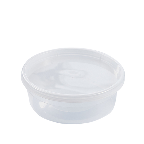 HSQY 8 oz. Disposable Clear PP Plastic Takeout Lunch Bowl With Lids