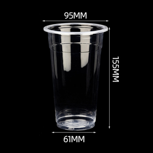 HSQY 7oz 12oz 16oz 17oz 21oz 24oz 95mm Diameter Clear Plastic PP Injection Cups