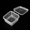 HSQY 1oz 2oz 3oz 4oz 5oz Square Clear Plastic Sauce Cup with Hinged Lid