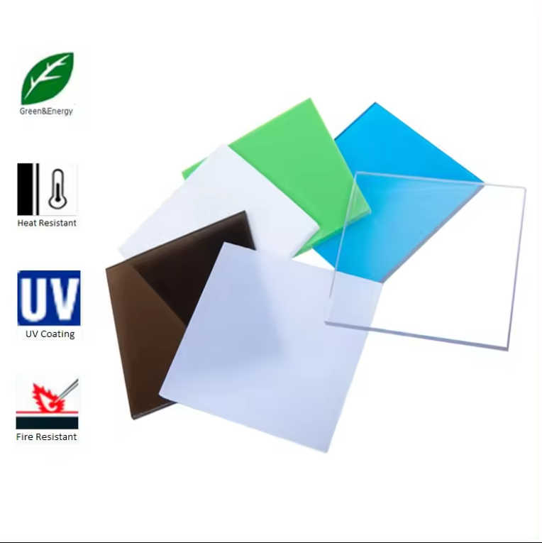 HSQY Wholesales Price 1mm - 20mm Transparent Polycarbonate Roof Sheet Polycarbonate Panel UV Sheets