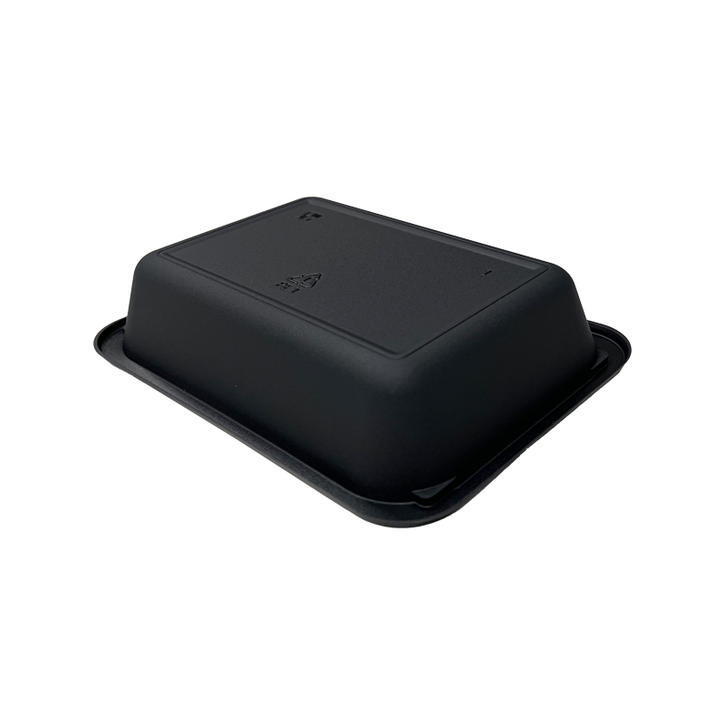 Model 019 - 26 oz Rectangle Black CPET Tray