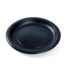 HSQY 9 Inch Disposable Round Black Polypropylene Plastic Plate