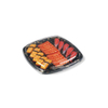 HSQY 8.9 x 8.9 x 0.8 Inch Square Sushi Tray Container with Lid